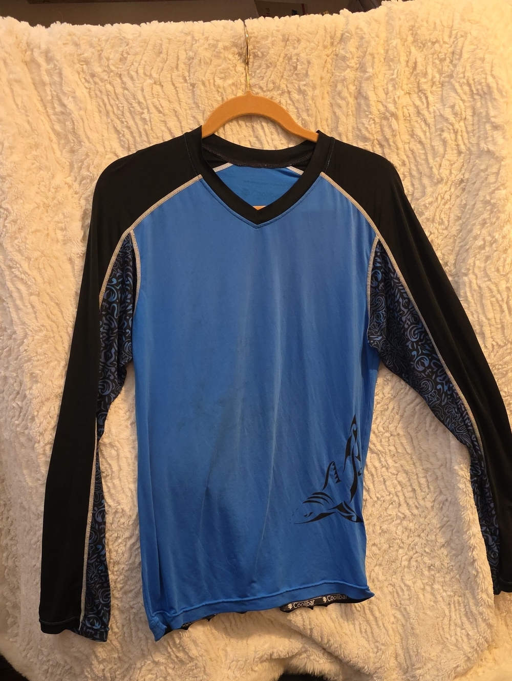 Coolibar Blue and Black Performance Top